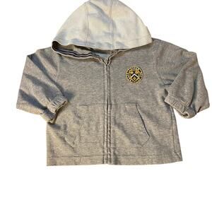 Ralph Lauren light gray full zip logo patch hooded‎ toddler sweatshirt SIZE 3T